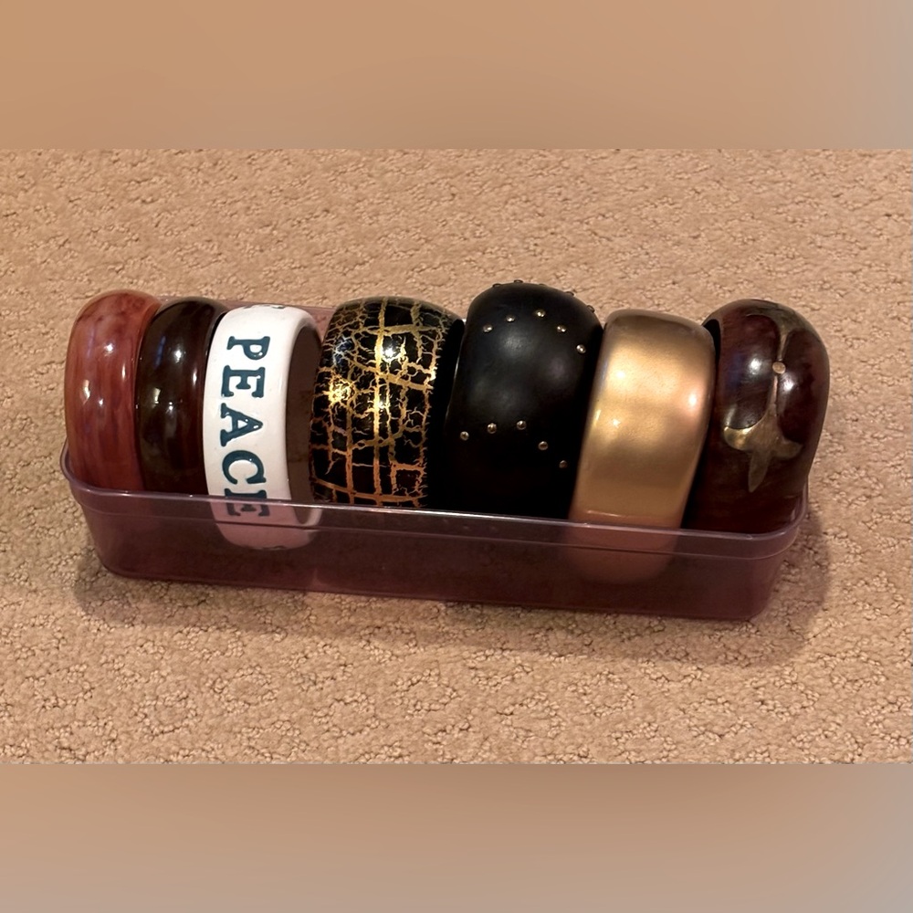 Assorted bangle bracelets